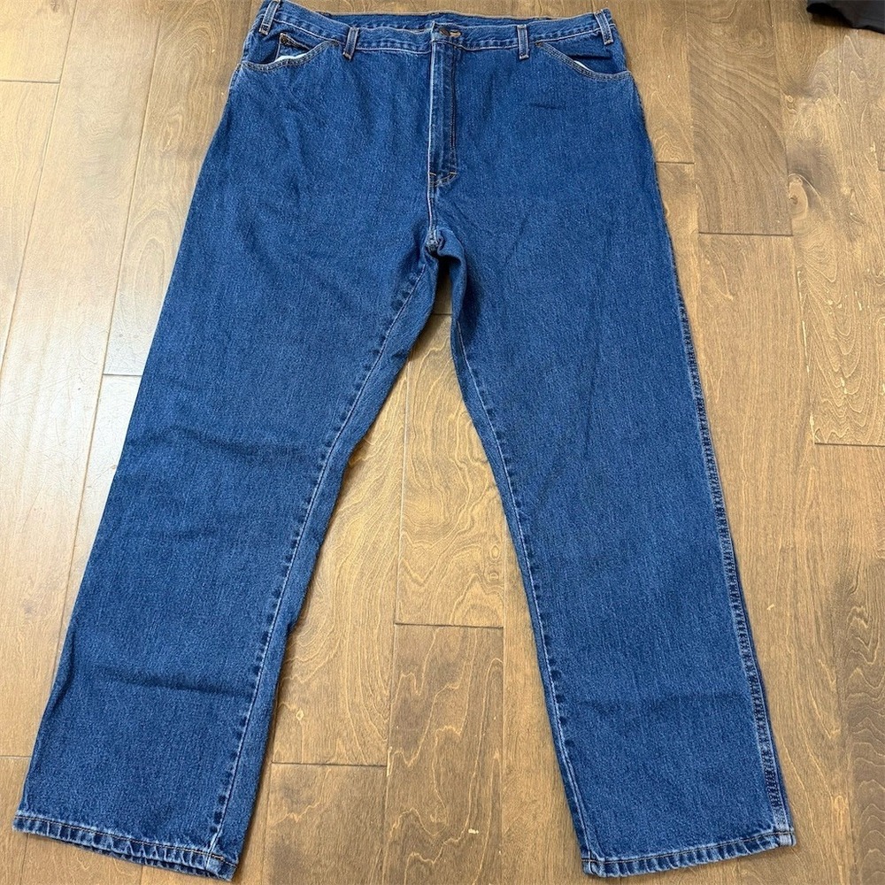 Dickies Jeans Mens 42x32 Blue Medium Wash Straight Leg Zip Fly Mid Rise‎